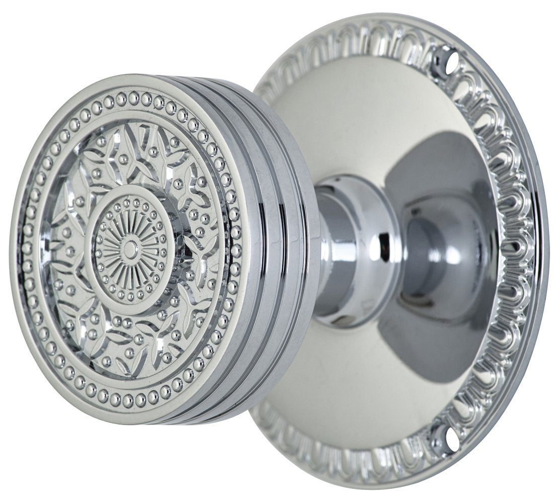 ##Antique Hardware## Egg & Dart Rosette Door Set with Rice Pattern Door Knobs (Several Finishes Available)