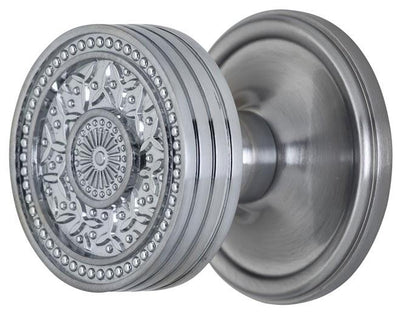 ##Antique Hardware## Traditional Rosette Door Set with Rice Pattern Door Knobs (Several Finishes Available)