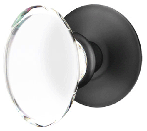 ##Antique Hardware## Crystal Hampton Door Knob Set With Modern Rosette (Several Finish Options)