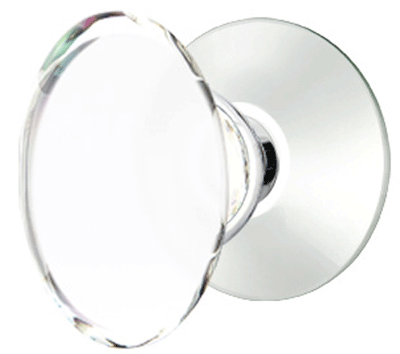 ##Antique Hardware## Crystal Hampton Door Knob Set With Modern Rosette (Several Finish Options)