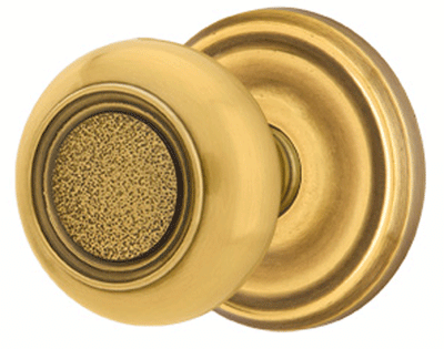 ##Antique Hardware## Solid Brass Belmont Door Knob Set With Regular Rosette (Several Finish Options)