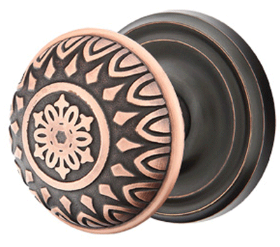 ##Antique Hardware## Solid Brass Lancaster Door Knob Set With Regular Rosette (Several Finish Options)