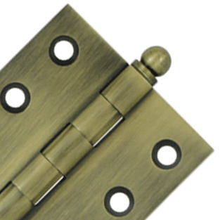 ##Antique Hardware## 2 Inch x 2 Inch Solid Brass Cabinet Hinges