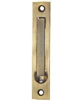 ##Antique Hardware## 3 3/8 Inch Tall Solid Brass Edge Pull