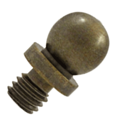 ##Antique Hardware## 3/8 Inch Solid Brass Ball Tip Cabinet Finial