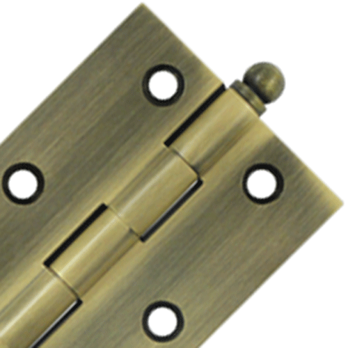 ##Antique Hardware## 3 Inch x 2 Inch Solid Brass Cabinet Hinges