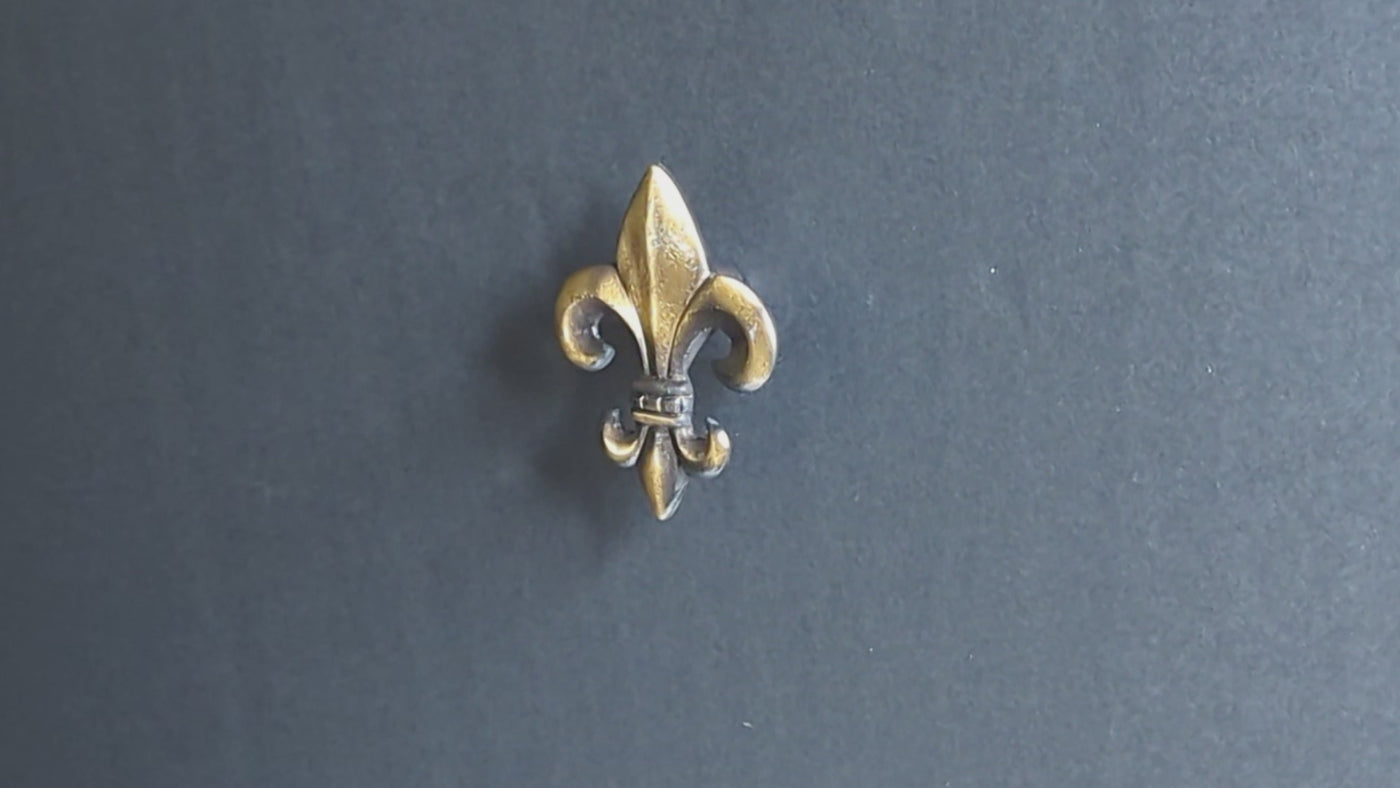 2 5/8 Inch Large Oversized Antique Fleur de Lis Cabinet & Furniture Knob (Several Finishes Available)