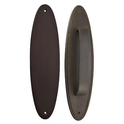 Antique Hardware 11 Inch Solid Brass Oval Push and Pull Plate Set Polished Brass Finish DOOR PUSH AND PULL