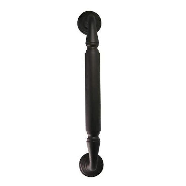 ##Antique Hardware## 9 Inch Solid Brass Door Pull With Rosettes (Oil Rubbed Bronze Finish)