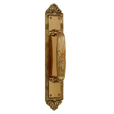 ##Antique Hardware## 13 3/4 Inch Solid Brass Ribbon & Reed Door Pull (Several Finishes Available)