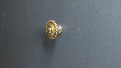 1 1/2 Inch Solid Brass Georgian Roped Cabinet & Furniture Knob