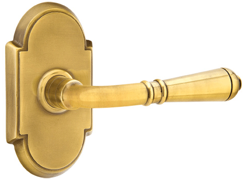 Antique Hardware Emtek Solid Brass Turino Lever With # 8 Rosette (Many Finishes Available) EMTEK LEVER DOOR KNOB