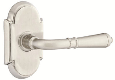 Antique Hardware Emtek Solid Brass Turino Lever With # 8 Rosette (Many Finishes Available) EMTEK LEVER DOOR KNOB