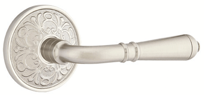 Antique Hardware Emtek Solid Brass Turino Lever With Lancaster Rosette (Many Finishes Available) EMTEK LEVER DOOR KNOB