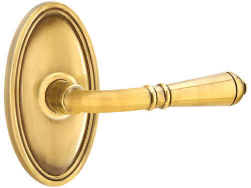 Antique Hardware Emtek Solid Brass Turino Lever With Oval Rosette (Many Finishes Available) EMTEK LEVER DOOR KNOB