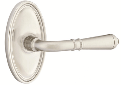 Antique Hardware Emtek Solid Brass Turino Lever With Oval Rosette (Many Finishes Available) EMTEK LEVER DOOR KNOB