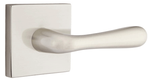 ##Antique Hardware## Solid Brass Basel Lever With Square Rosette (Several Finish Options)