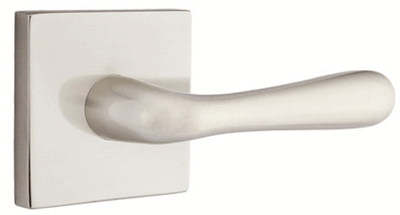 Antique Hardware Emtek Solid Brass Basal Lever With Square Rosette (Several Finish Options) EMTEK LEVER DOOR KNOB