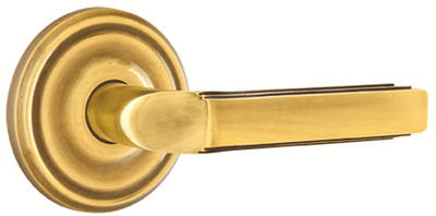 ##Antique Hardware## Solid Brass Milano Lever With Regular Rosette