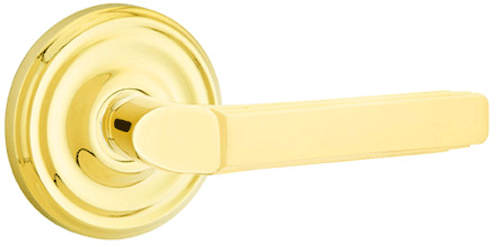 ##Antique Hardware## Solid Brass Milano Lever With Regular Rosette