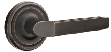 ##Antique Hardware## Solid Brass Milano Lever With Regular Rosette