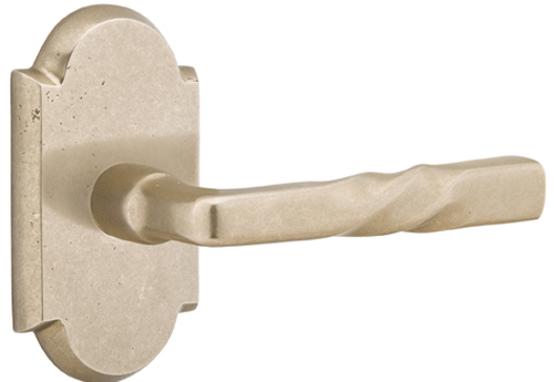 ##Antique Hardware## Sandcast Montrose Lever With Arched Rosette