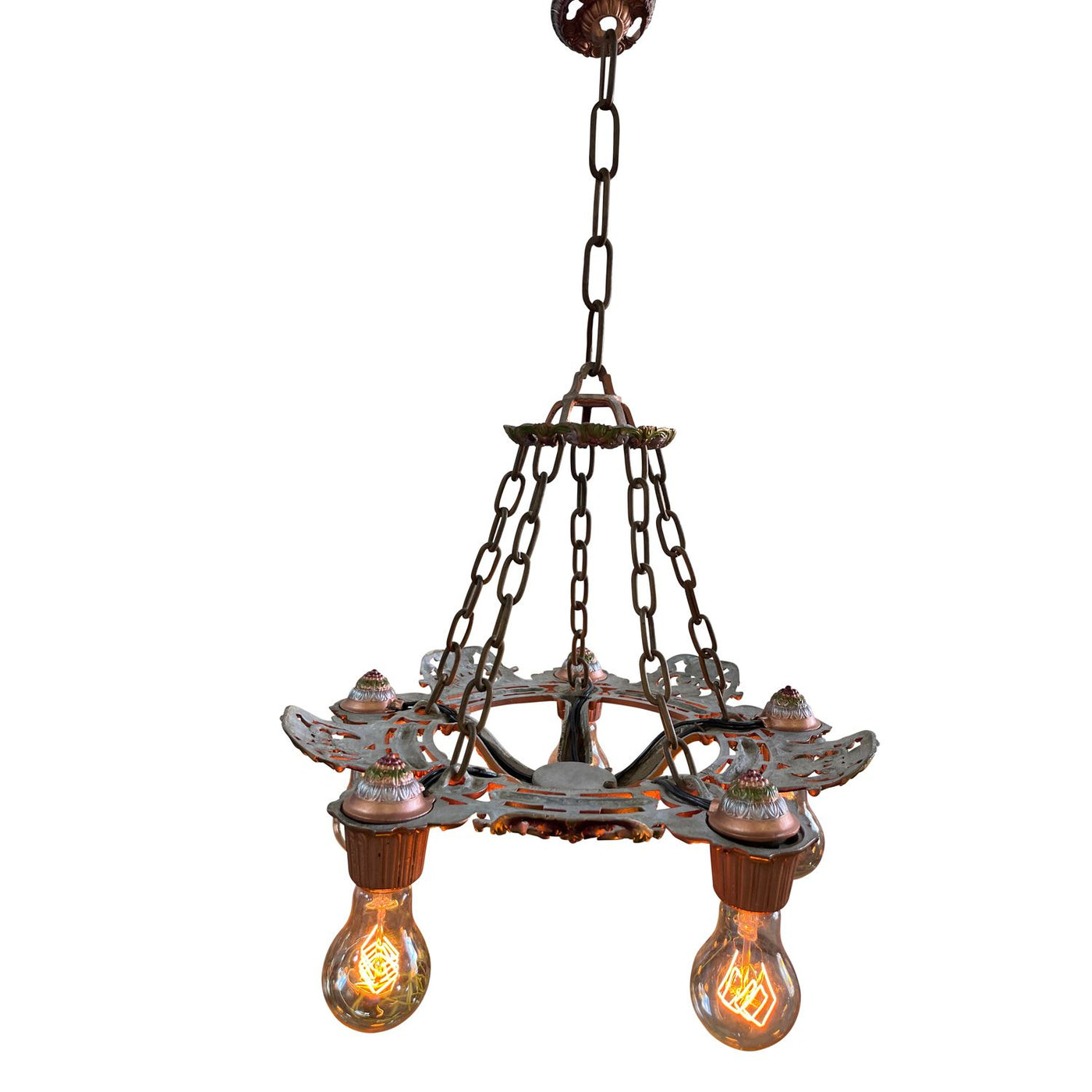 Antique Hardware 24 Inch Theatre Style 5-Light Antique Chandelier Chandeliers