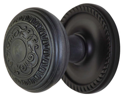 ##Antique Hardware## Georgian Roped Rosette Door Set with Egg & Dart Door Knobs (Several Finishes Available)