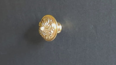 1 2/5 Inch Solid Brass Baroque / Rococo Cabinet & Furniture Knob