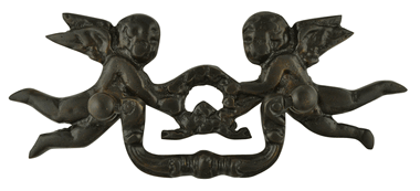 Antique Hardware 5 1/3 Inch Solid Brass Cherub Bail Pull (Oil Rubbed Bronze Finish) Cabinet Knobs & Handles