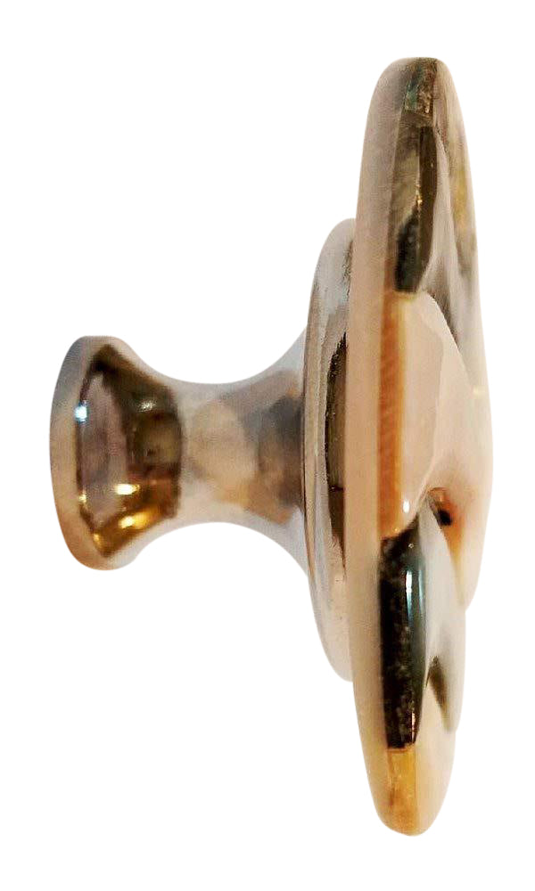 ##Antique Hardware## 2 inch Genuine Mother of Pearl & Abalone Oversized Cabinet & Furniture Knob (Polished Chrome Finish)