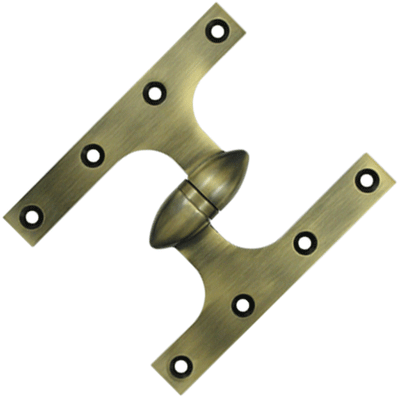 Antique Hardware 6 Inch x 5 Inch Solid Brass Olive Knuckle Hinge HINGE