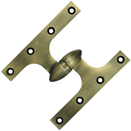 Antique Hardware 6 Inch x 5 Inch Solid Brass Olive Knuckle Hinge HINGE