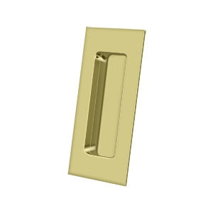 Antique Hardware 4 Inch Heavy Duty Solid Brass Rectangular Flush Pull FLUSH-PULL-POCKET DOOR