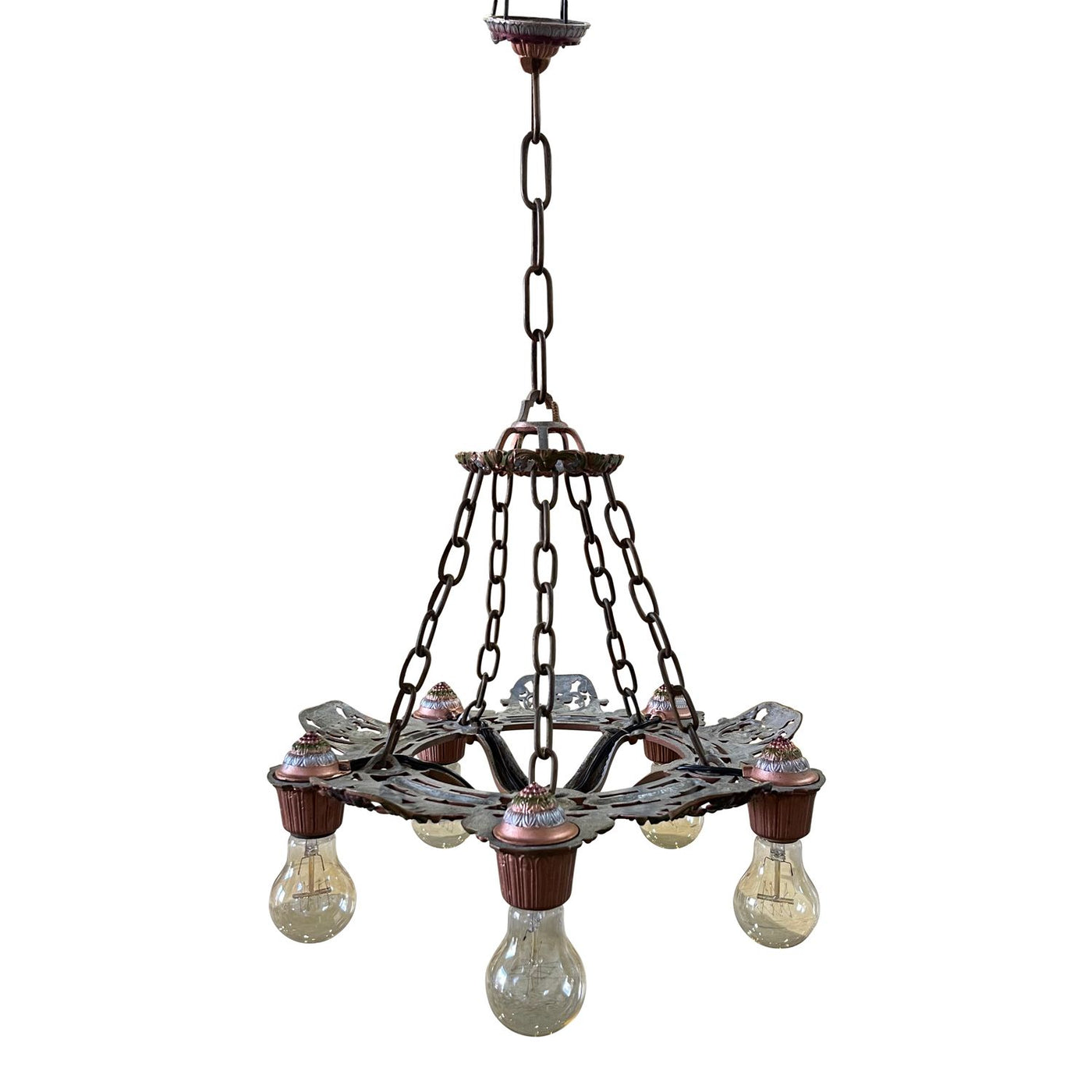 Antique Hardware 24 Inch Theatre Style 5-Light Antique Chandelier Chandeliers