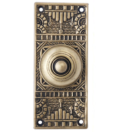 ##Antique Hardware## Solid Brass Eastlake Style Door Bell