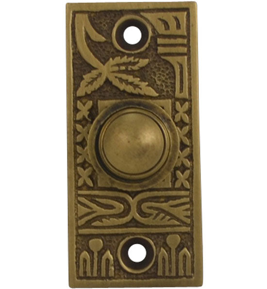 ##Antique Hardware## Solid Brass Broken Leaf Door Bell