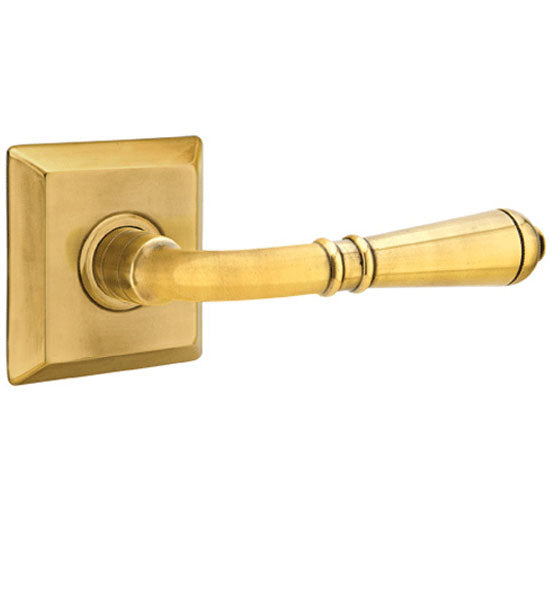 Antique Hardware Emtek Solid Brass Turino Lever With Quincy Rosette (Many Finishes Available) EMTEK LEVER DOOR KNOB