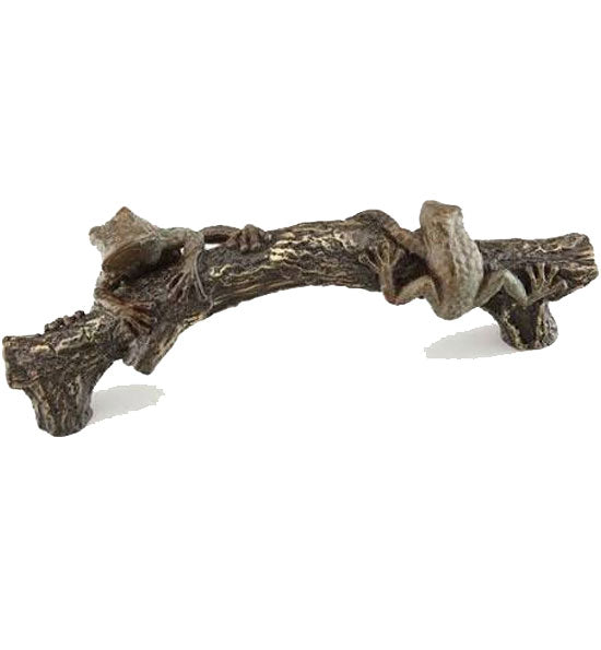 Antique Hardware 1 3/8 Inch (5 1/2 Inch c-c) Symphony Inlays Frog on a Log Pull CABINET PULL