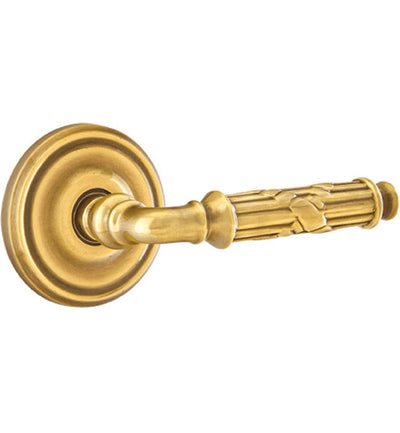 ##Antique Hardware## Solid Brass Ribbon & Reed Lever With Regular Rosette