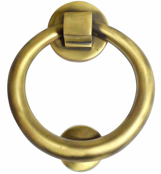 ##Antique Hardware## Traditional 5 Inch Brass Ring Door Knocker (Several Finishes Available)