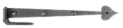 ##Antique Hardware## 17 Inch Rough Iron Heart Strap Hinge