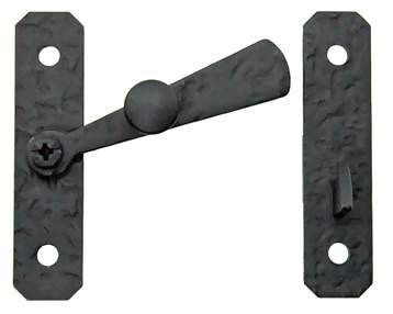 ##Antique Hardware## Cast Iron Cabinet Latch: Rough Iron Square Latch