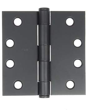 ##Antique Hardware## 4 Inch by 4 Inch Butt Hinge (Forged Black Iron)