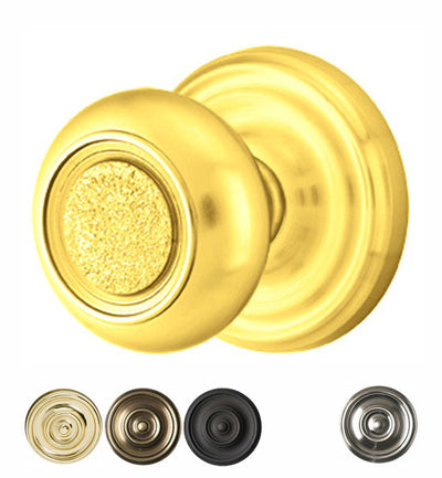 ##Antique Hardware## Solid Brass Belmont Door Knob Set With Regular Rosette (Several Finish Options)