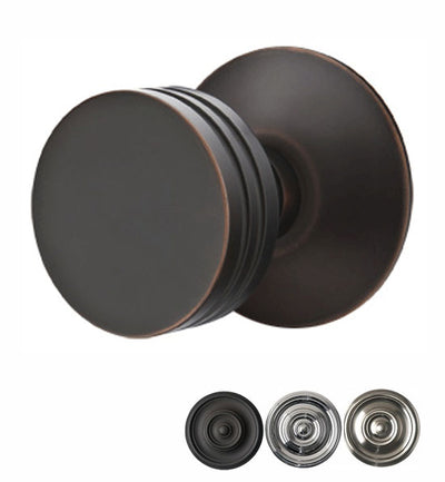 ##Antique Hardware## Solid Brass Bern Door Knob Set With Modern Rosette (Several Finish Options)