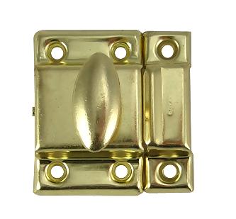 ##Antique Hardware## 1 7/8 Inch Solid Brass Plated Cupboard Door Catch