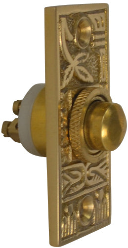 ##Antique Hardware## Solid Brass Broken Leaf Door Bell