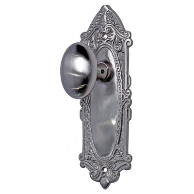 ##Antique Hardware## Ornate Victorian Long Backplate Door Set with Egg Door Knobs (Several Finishes Available)