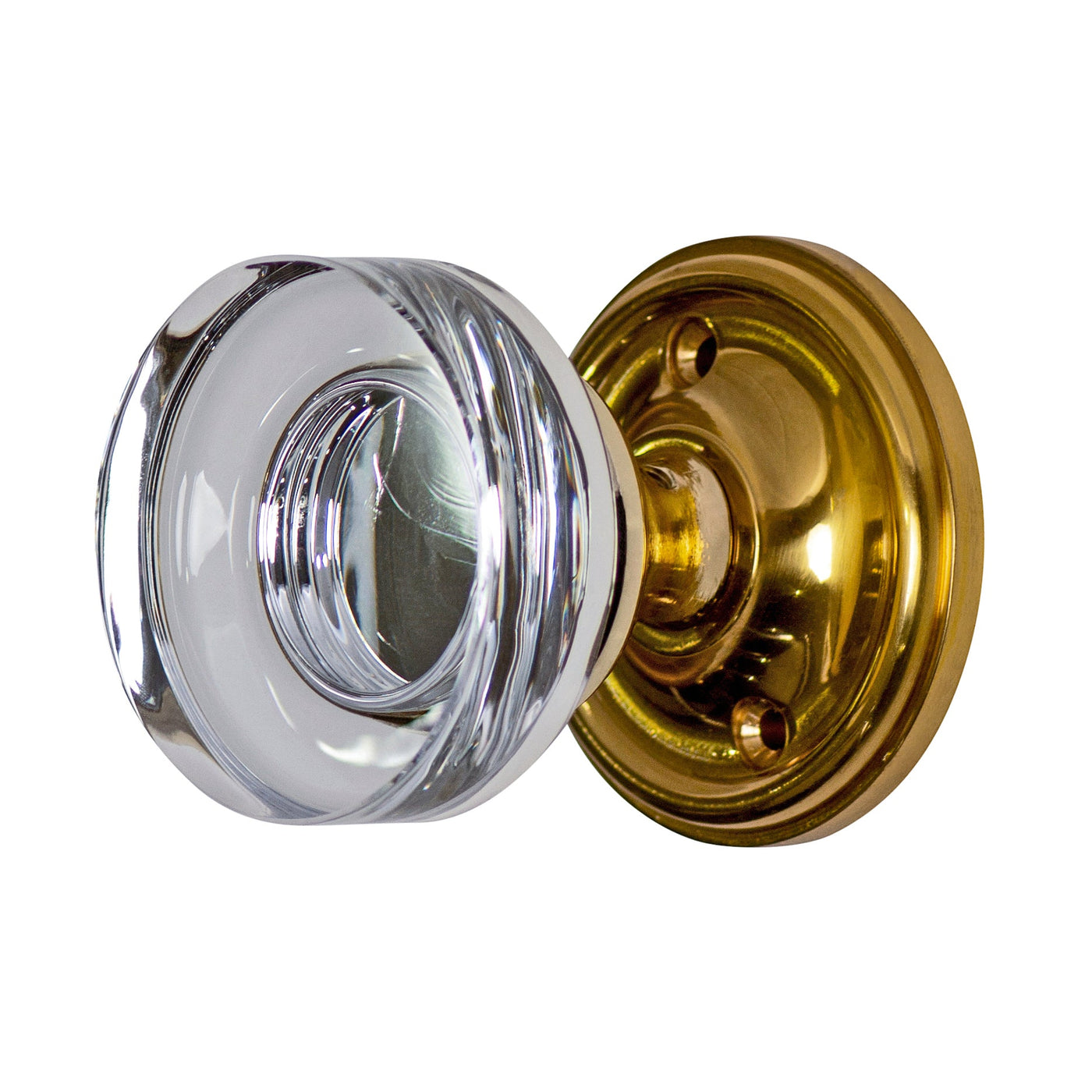 ##Antique Hardware## Traditional Rosette Door Set with Disc Crystal Door Knobs (Several Finishes Available)